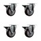 Service Caster 4'' Maroon Poly Wheel Swivel Top Plate Caster Set Posi Brake, 4PK SCC-20S414-PPUB-MRN-PLB-4 - alternate 1
